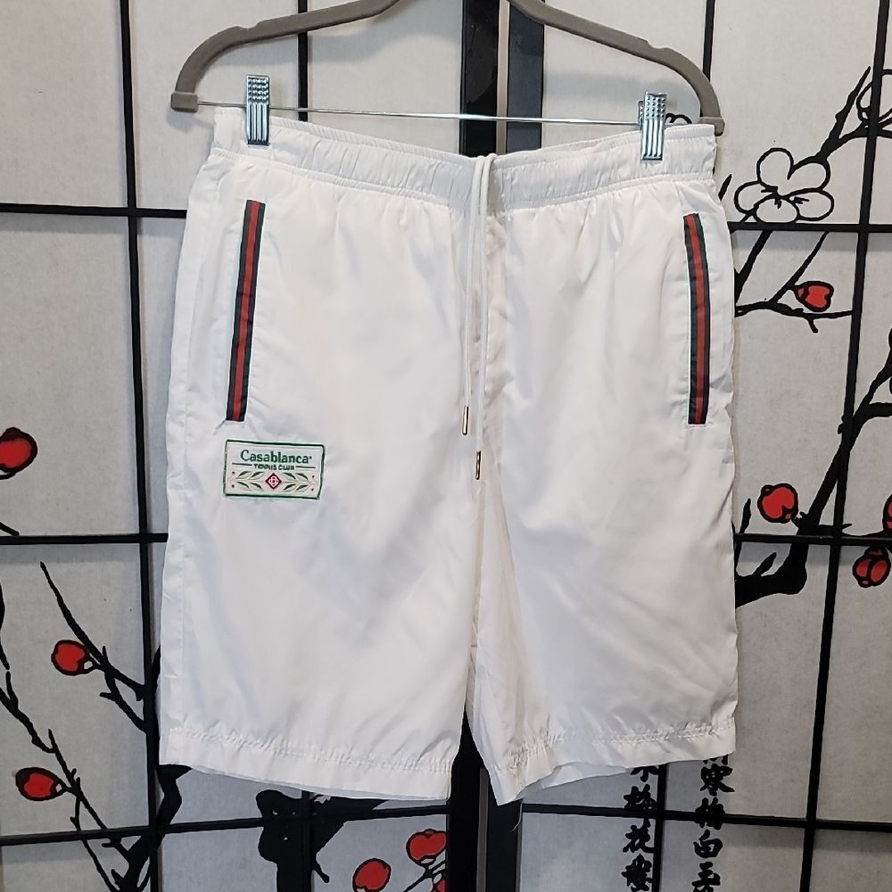 Casablanca White Shorts with Casablanca Front Logo